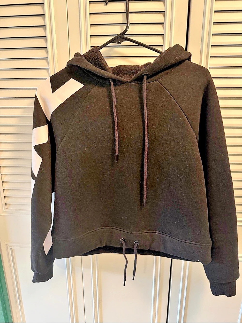 Ziya Active Color Block Crop Hoodie Size Small